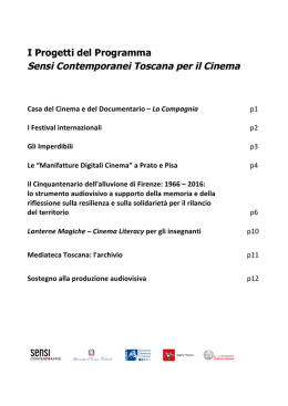 Le sinossi delle azioni previste