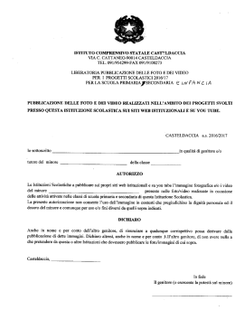 liberatoria pubblicazione foto e video.