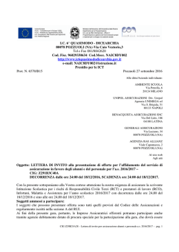 lettera di invito presentazione offerte l`affidamento del servizio di