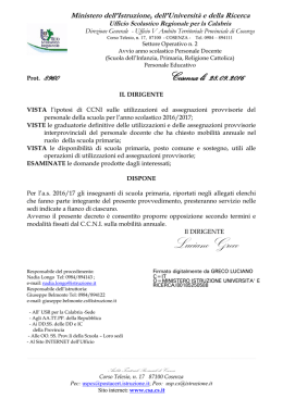 Decreto pubblicazione - Ufficio Scolastico Provinciale di Cosenza