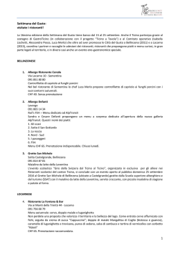 1 Settimana del Gusto: visitate i ristoranti!