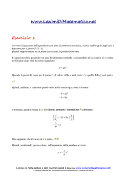 Esercizio 1 - Lezioni di Matematica