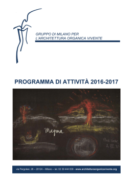 PROGRAMMA DI ATTIVITÀ 2016-2017