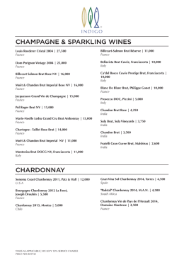 Wine menu