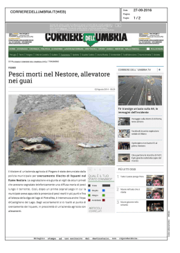pesci morti nel nestore, allevatore nei guai