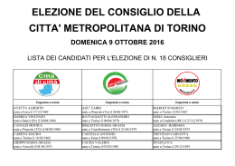 Liste e candidati (pdf 466 Kb) - Città Metropolitana di Torino