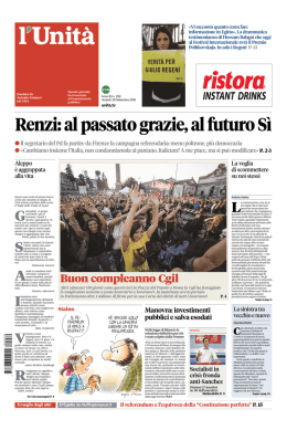 Renzi: al passato grazie, al futuro Sì