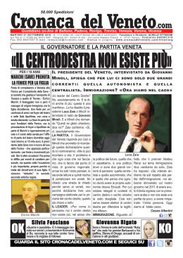 La Cronaca del Veneto 27 settembre 2016