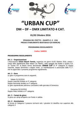 urban cup - beachtennisardegna