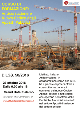 Brochure IIA salerno 27 ottobre - Istituto Italiano per l`Anticorruzione