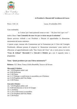 Lettera Castellani - Arcidiocesi di Lucca