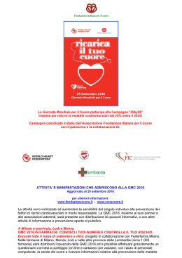 EVENTI IN ITALIA (pagina in aggiornata al 29 settembre)