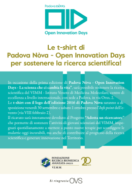 Open Innovation Days per sostenere la ricerca scientifica!