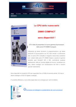 Le CPU della nuova serie 2500® COMPACT sono disponibili !