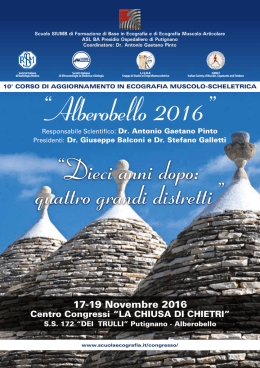 Alberobello 2016 - ITALIAN SOCIETY OF MUSCLES LIGAMENTS