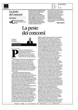 La peste dei concorsi