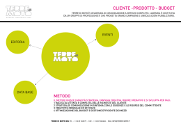 CLIENTE -PRODOTTO - BUDGET mETODO