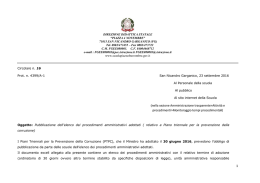 1 (nella sezione Amministrazione trasparente>Attivit&agrave; e