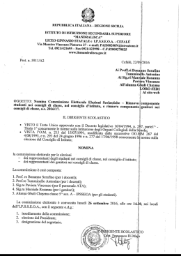 Nomina e convocazione commissione elettorale a.s.2016