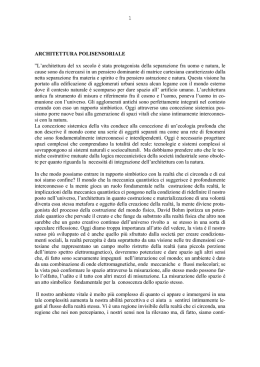 1 ARCHITETTURA POLISENSORIALE