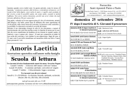 Amoris Laetitia - Santi Apostoli Busto