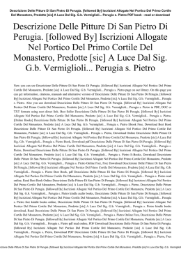 Descrizione Delle Pitture Di San Pietro Di Perugia. [followed By