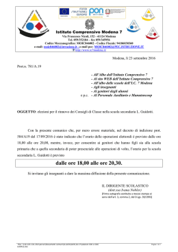 elezioni CDI e CDC rettifica - Istituto Comprensivo 7 di Modena
