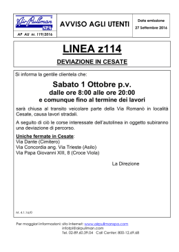 28/09/2016 Linea z114 Deviazione in Cesate
