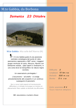 scarica locandina - Escursioni Lazio