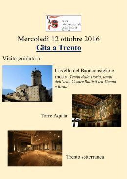 Programma Gita a Trento_12 ottobre 2016