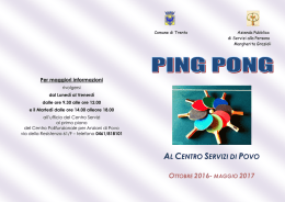 Ping Pong - Azienda Pubblica di Servizi alla Persona MARGHERITA