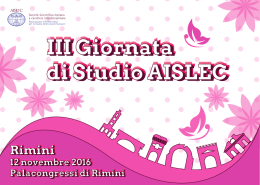 save the date AISLEC - AISLeC Associazione Infermieristica per lo