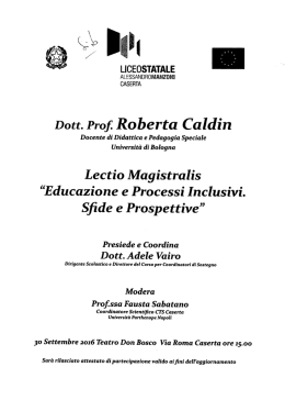 LECTIO MAGISTRALIS - IC Mignano