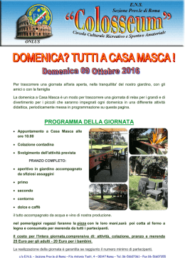 Tempo di Vendemmia Roma, 09 Ottobre 2016 - Colosseum