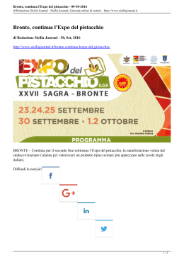 Bronte, continua l`Expo del pistacchio - 09-30-2016