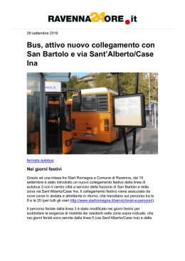 Bus, attivo nuovo collegamento con San Bartolo e