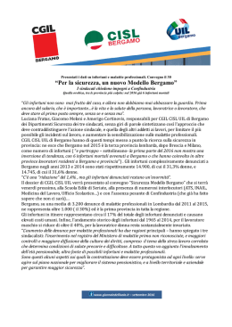 Per la sicurezza, un nuovo Modello Bergamo