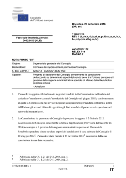 11962/1/16 REV 1 EGI/am/S 1 DGE 2A 1. L`accordo in oggetto &egrave; il