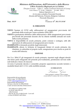 Decreto pubblicazione - Ufficio Scolastico Provinciale di Cosenza