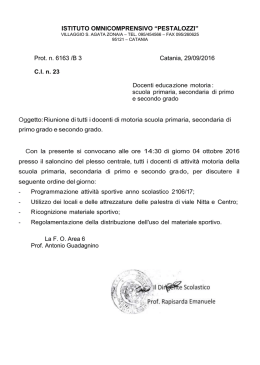Prot. n. 6163 /B 3 Catania, 29/09/2016