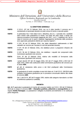 A09 decreto graduatoria Emilia Romagna