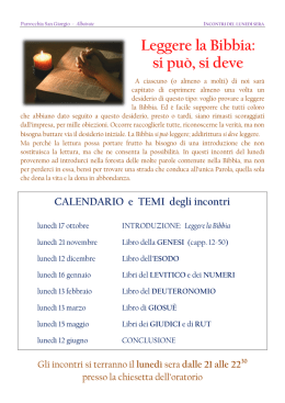 Leggere la Bibbia - Parrocchia di Albairate