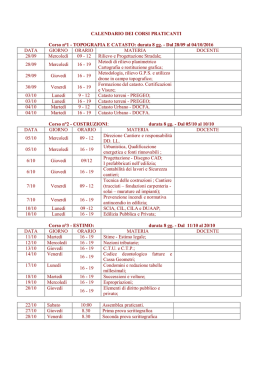 calendario completo lezioni - Collegio dei Geometri della Provincia