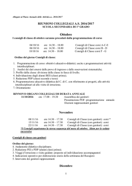 PIANO ANNUALE DELLE ATTIVITA` SCUOLA SECONDARIA DI 1