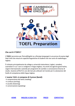 TOEFL Preparation - Cambridge House English School