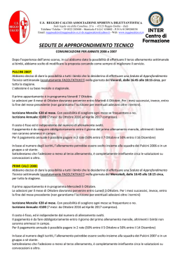 sedute di approfondimento tecnico