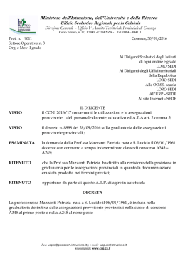 Decreto rettifica - Cosenza - Ufficio Scolastico Provinciale di Cosenza