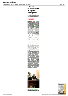 pag. 12 28 Settembre 2016 - Corriere Adriatico (ed. Macerata)