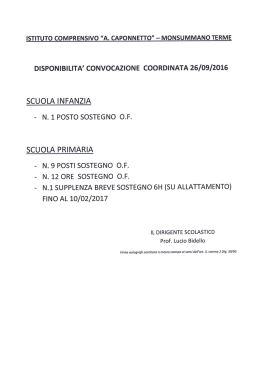 posti disponibili - istitutocomprensivocaponnetto.gov.it