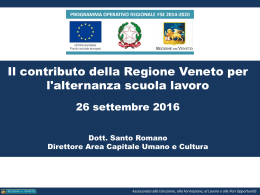 Diapositiva 1 - USR Veneto Direzione Regionale – documentazione